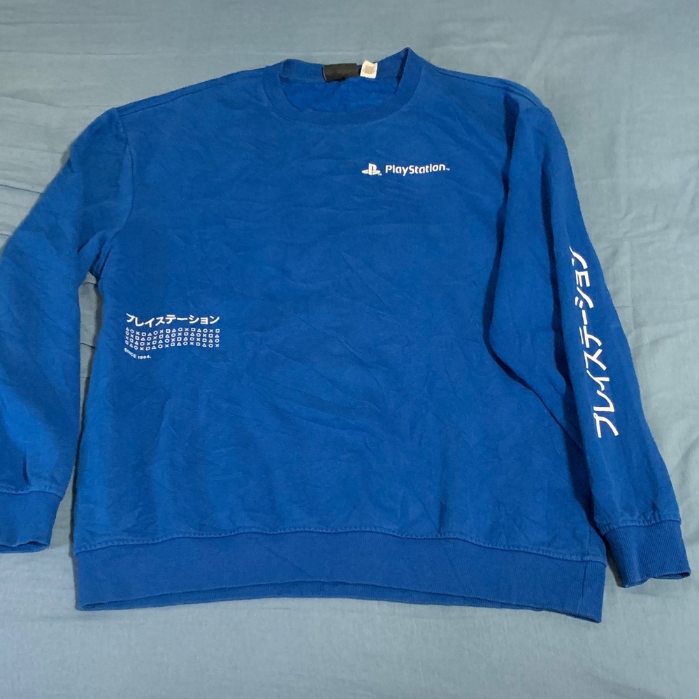 Sony PlayStation Vibrant Blue Crewneck Sweater